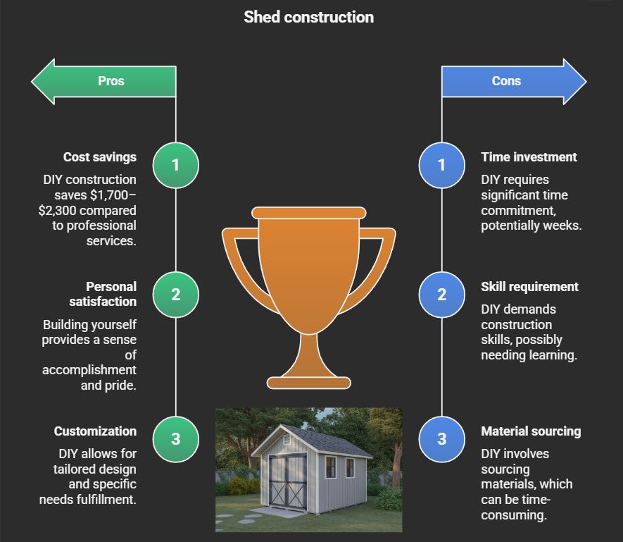 Storage Shed construction DIY-Pros and Cons