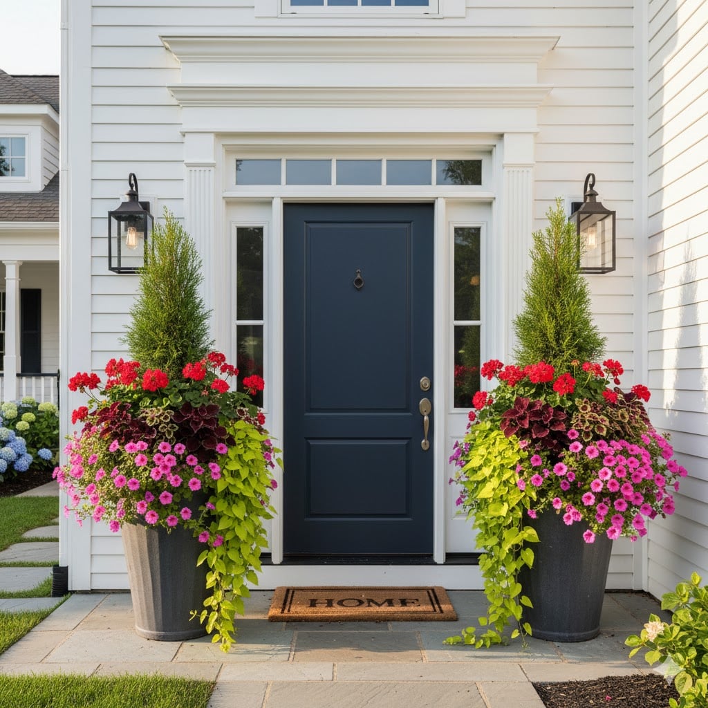 The Secret to Impressive Tall Planters (And What to Put in Them)