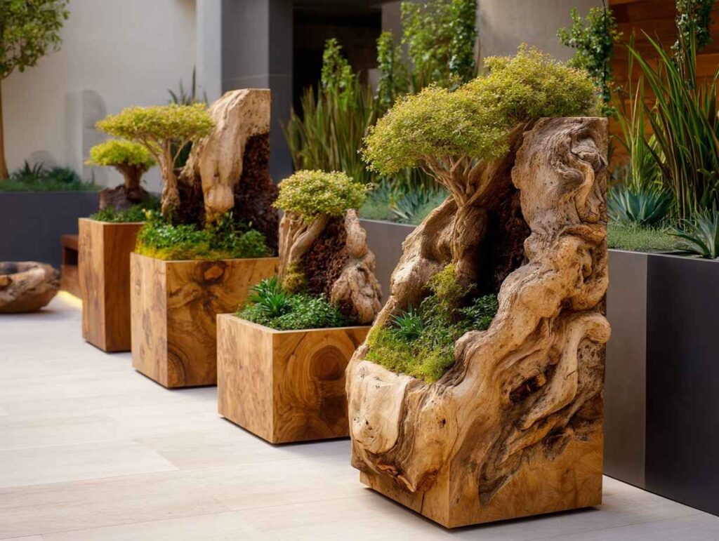 Wooden Planter Design 10: The Driftwood Grotto Ensemble